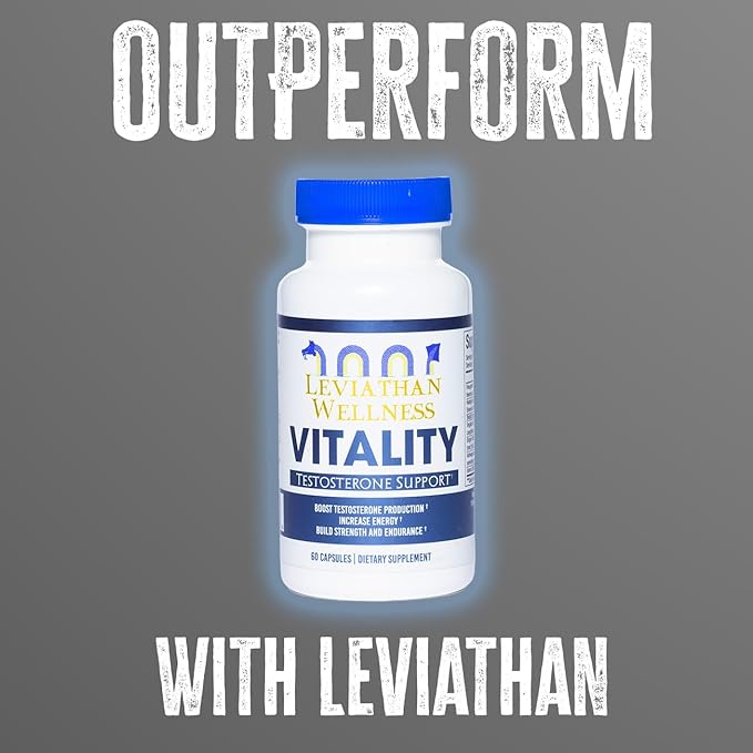 Vitality – Testosterone Support Formula | Fenugreek (500 mg), Fadogia Agrestis (300 mg), Shilajit, Tongkat Ali, Ginger, Ashwagandha | 60 Capsules, 30 Servings | Made in The USA