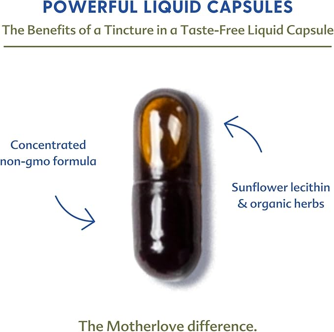 Motherlove More Milk Plus (60 Liquid caps) Fenugreek-Based Lactation Supplement to Support Breast Milk Supply—Non-GMO, Organic Herbs, Vegan, Kosher, Soy-Free