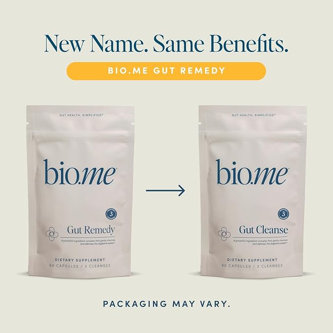 Biome Gut Cleanse Capsules (5 Day Cleanse, 3 Rounds, 90 Capsules) Gut Remedy with Magnesium Citrate, Berberine, Immunolin, L-Glutamine - Reset Digestive System, Rebalance Microbiome (3 Month Supply)