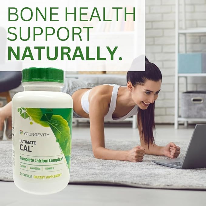 Youngevity Ultimate Cal - Calcium Magnesium Bone Health Supplement with D-3, Zinc, Potassium, Boron - Highly Absorbable - Immune and Bone, Joint, Ligament Support - 120 Capsules (Pack of 1)