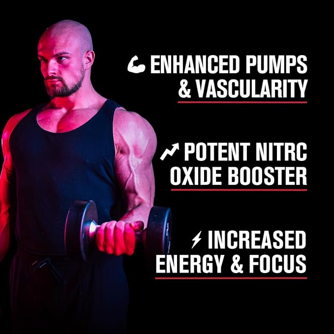 Jacked Factory Essentials Nitric Oxide Booster - Patented Bonded L-Arginine Silicate 1500mg Pre Workout Supplement for Muscle Growth, Pumps, Vascularity and Energy - 90 Veggie Pills