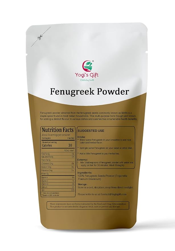 Fenugreek Powder 8 Ounce | Non GMO | Trigonella Foenum-Graecum | Fenogreco En Polvo | Ideal For Cooking and For Hair Growth | Supports Skin Nourishment | Ground Fenugreek Powder