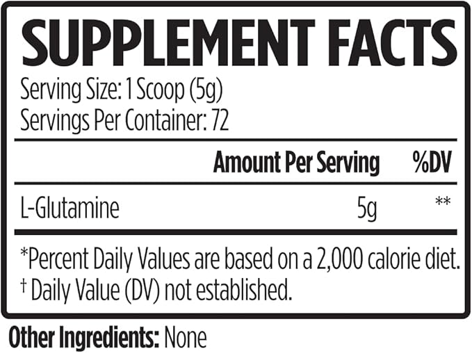 VMI Sports Glutamine Muscle Repair Powder Pure L-Glutamine | Muscle Repair & Recovery – Gut Health – Protein Synthesis | 5g per Serving – 72 Servings