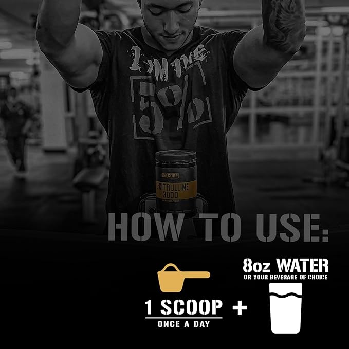 5% Nutrition Core L-Citrulline 3000 with Glycerol | Nitric Oxide Booster & Muscle Pump Supplement | Pre-Workout Additive | Unflavored (60 Servings)
