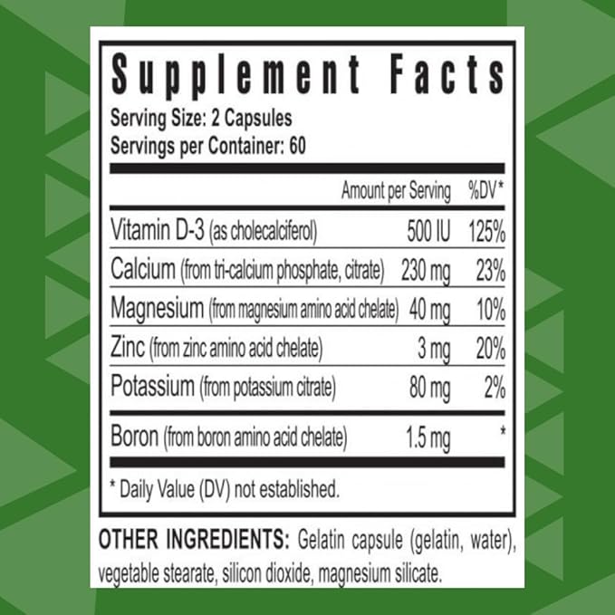 Youngevity Ultimate Cal - Calcium Magnesium Bone Health Supplement with D-3, Zinc, Potassium, Boron - Highly Absorbable - Immune and Bone, Joint, Ligament Support - 120 Capsules (Pack of 1)
