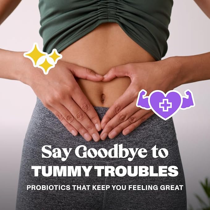 Probiotic Gummies - Fiber Gummie for Adults and Probiotics Digestive Health Gummies for Women with Turmeric Root Extract - Non-GMO Vegan Vitamins