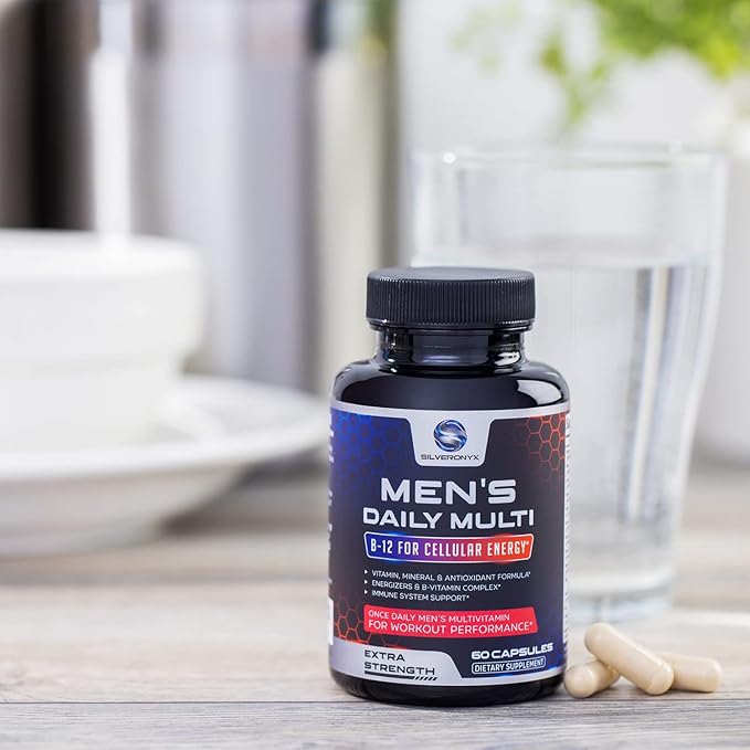 Mens Multivitamin Supplement Daily Men's Multivitamins & Multiminerals with Vitamin A, C, D, E, B12, Zinc for Immune Support & Essential Vitamins for Energy, Focus and Men's Health - 60 Capsules