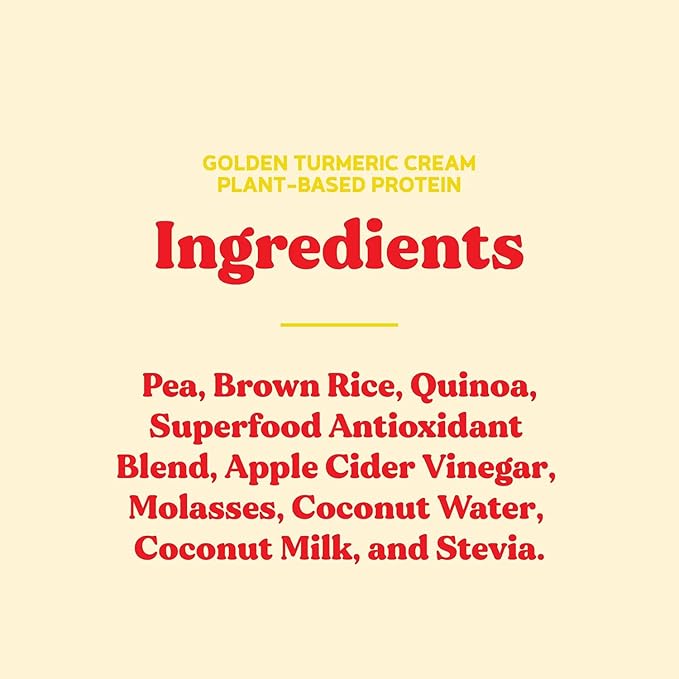 Meal Replacement Shakes, 21g Protein, Vegan Plant Based Protein Powder, Digestive Enzymes, All in One Shake (15 Servings, Turmeric Curcumin Cream)