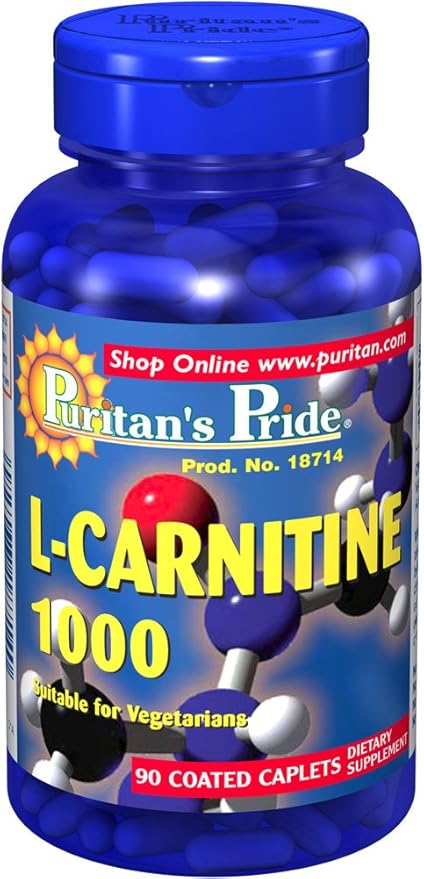 Puritan's Pride L-Carnitine Fumarate 1000 mg-90 Caplets