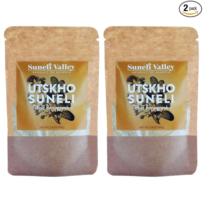 Suneli Valley Utskho Suneli | Authentic Georgian Blue Fenugreek | Sweet Nutty Culinary Herb | Ideal for Traditional Stews, Vegetarian Dishes | 2.8 oz | 2-Pack