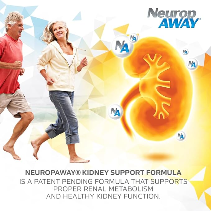 NeuropAWAY Kidney Support Formula Sugar Free with Agmatine Sulfate 500mg L-Novaline 50mg L-Ornithine 150mg L-Citrulline 100mg Per Capsule 90CT Fast Acting Kidney Support