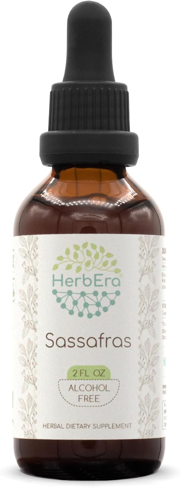 Sassafras B60 Alcohol-Free Herbal Extract Tincture, Concentrated Liquid Drops Natural Sassafras (Sassafras albidum) Dried Root Bark (2 fl oz)