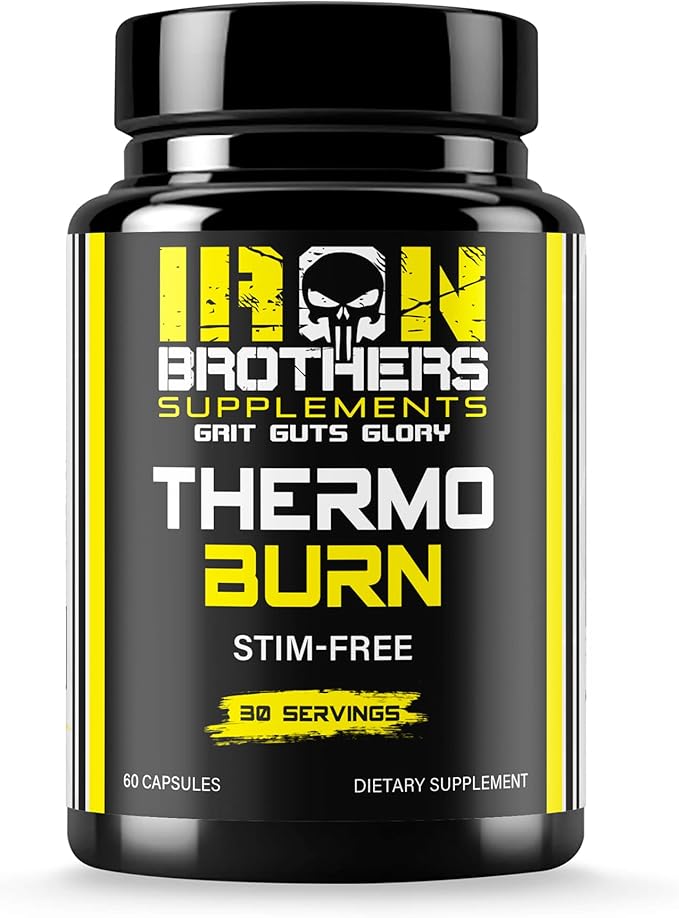 Iron Brothers Supplements Stimulant Free Fat Burners for Women and Men – Weight Loss - Non Stim Thermogenic Fat Burner – Dietary Supplement – Metabolism Booster with Cayenne Pepper – 30 Day Supply