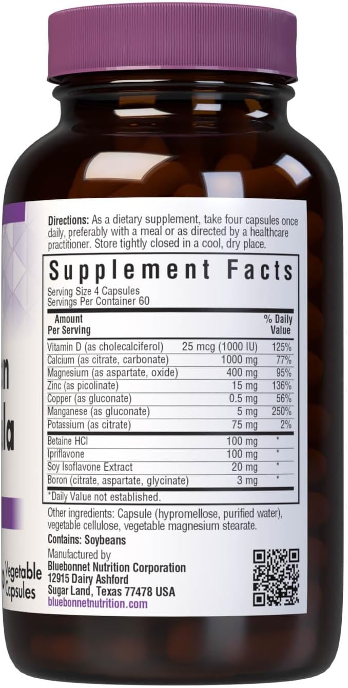 BlueBonnet Super Boron Bone Formula Vegetarian Capsules, 240 Count, White (743715002227)