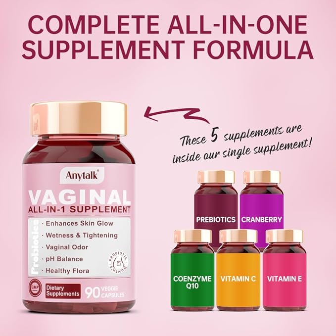 Vaginal Probiotics for Women pH Balance with Lactobacillus Probiotic Blend to Promote Healthy Vaginal Odor,Vaginal Flora - Women's Vaginal Health Probiotic 90 Count