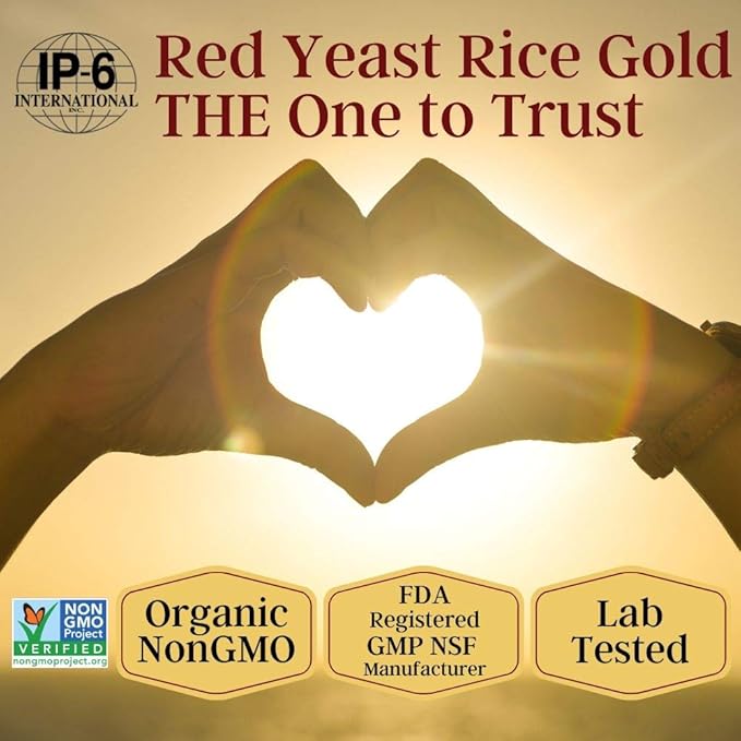 600 mg of Organic Red Yeast Rice - IP6 International - 240 Veg Caps