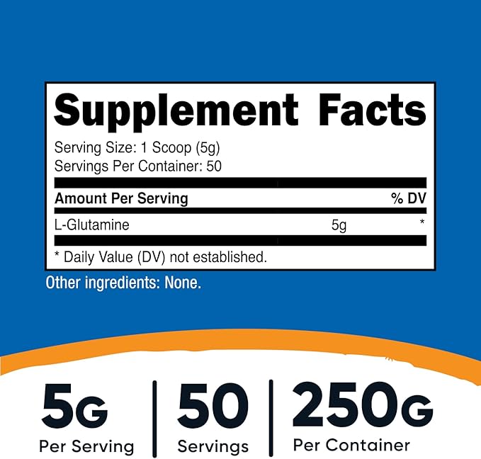 Nutricost L-Glutamine Powder 250 Grams