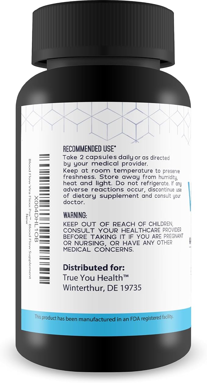 Blood Flow Vira Flexx Pro - Our Best Blood Circulation Supplements - Best Blood Flow Mens Blood Flow Care - Mens Blood Flow Supplement - Blood Circulation Pills for Better Blood Flow Boost Blood Flow