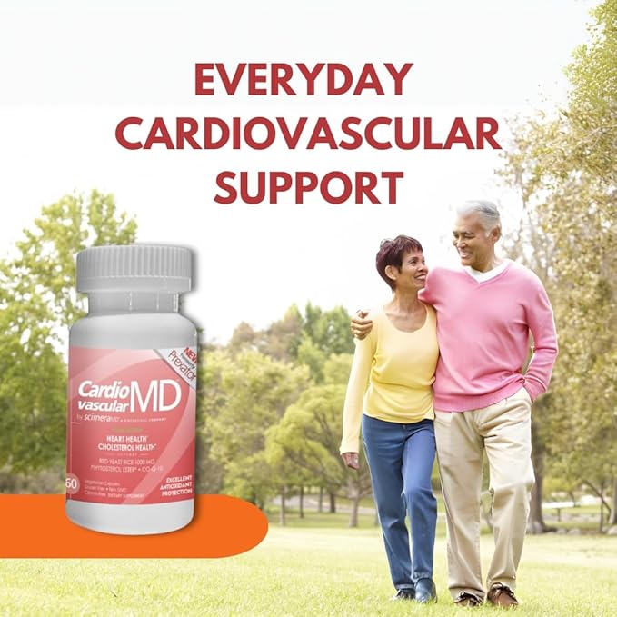 ScimeraMD® CardiovascularMD Red Yeast Rice Supplement with Phytosterol Ester and CoQ10 for Heart Health and Cholesterol Support, 60 CT