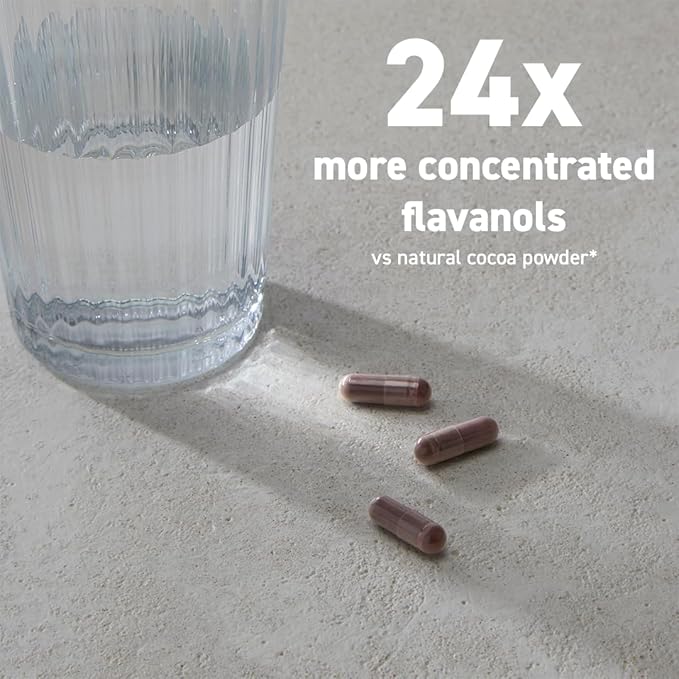 CocoaVia Memory+ Brain Supplement, 90 Day, 750 mg Cocoa Flavanols, Memory & Brain Booster, Vegan, Plant Based, Gluten Free, 270 Capsules
