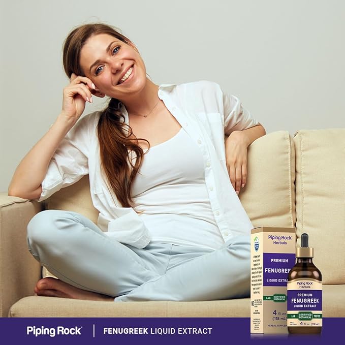 Piping Rock Fenugreek Liquid Extract | 4 Fl Oz | Vegetarian, Alcohol Free Supplement | Non-GMO, Gluten Free Tincture Drops