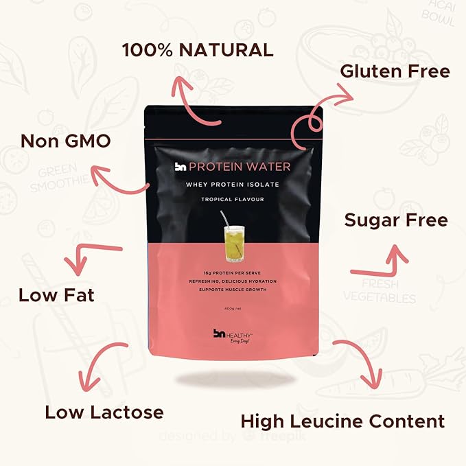Delicious Whey Protein Powder - Tropical - Premium Whey Isolate for Highest Protein Concentration - Sugar Free Formula for Weight Management