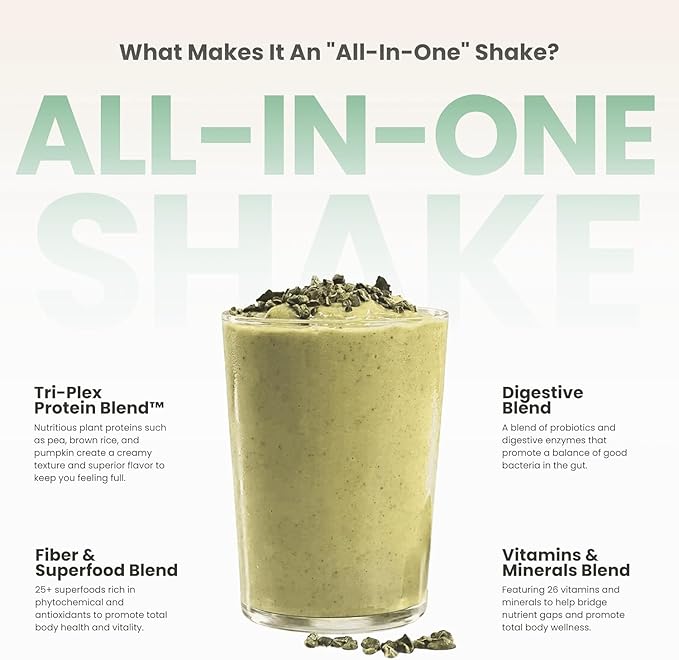 310 Nutrition All-In-One Meal Replacement Shake-Superfood Protein with Fiber, Probiotics & Adaptogens โ Low Carb, Vegan, Keto & Paleo Friendly - ๐ฎ๐ด ๐ฆ๐ฒ๐ฟ๐๐ถ๐ป๐ด๐ ๐๐ต๐ผ๐ฐ๐ผ๐น๐ฎ๐๐ฒ ๐ ๐ถ๐ป๐