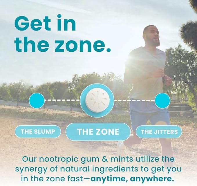 NeuroGum Energy Caffeine Mints (90 Pieces) - Sugar Free with L-theanine + Natural Caffeine + Vitamin B12 & B6 - Nootropic Energy & Focus Supplement for Women & Men - Keto & Vegan, Peppermint Flavor