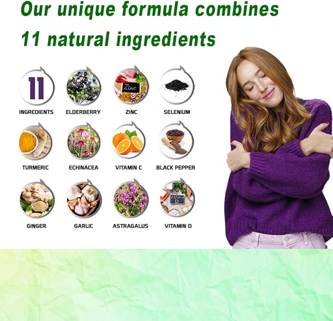Elderberry Plus Capsules – Immune Support Supplement with Vitamins C, D3, Zinc, Selenium & 11 Ingredients for Year-Round Wellness – 120 Veggie Capsules, 2-Month Supply Pack of 2