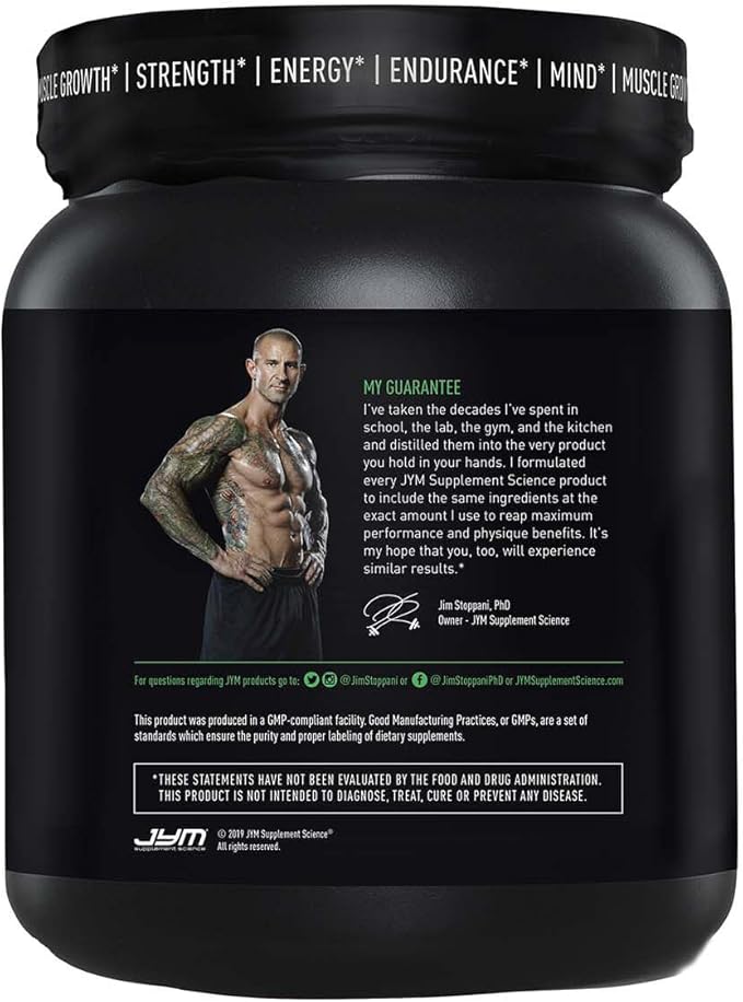 JYM Supplement Science Pre JYM Pink Lemonade Pre Workout Powder for Men & Women, BCAAs, Nootropics, Creatine HCI, Citrulline, Beta-Alanine, Betaine, Taurine, Huperzine, 30 Servings