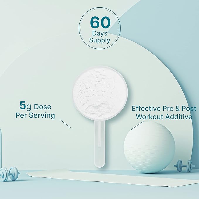 Instant Creatine Monohydrate Powder 60 Servings - 5000mg(5g) Per Serving | Unflavored Micronized Creatine | Strength & Power for High-Intensity MetCon & CrossFit Training | Vegan, Keto | Non-GMO