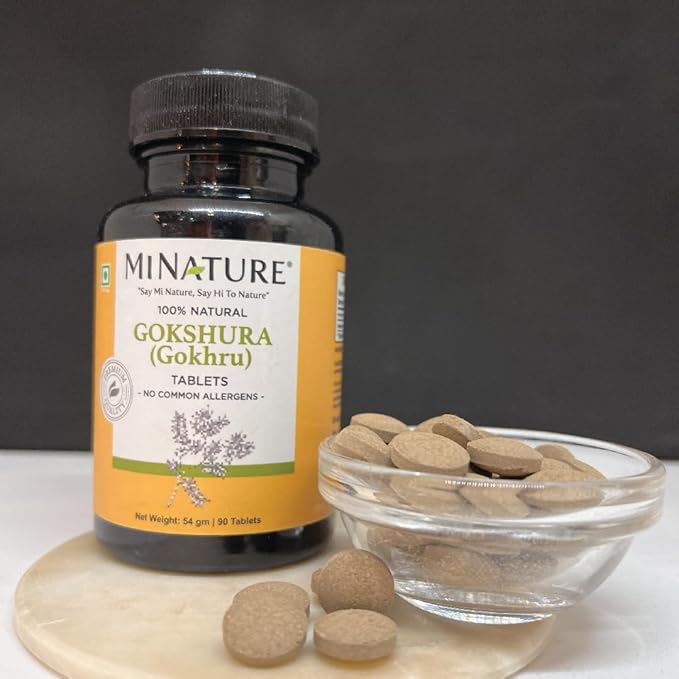minature Gokshura (Tribulus Terrestris) Tablets - Pure Plant Based Herbal Supplement | Natural & Gluten Free | 90 Count, 45 Day Supply
