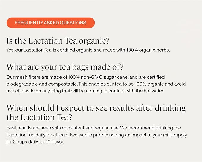 ANYA Herbal Lactation tea, 20 bags - Ginger, Moringa, Fenugreek, Toxicologist-approved, Breastfeeding Safe. Organic Essentials hydration for postpartum Moms, Breastmilk production Nursing support Baby Shower Gifts