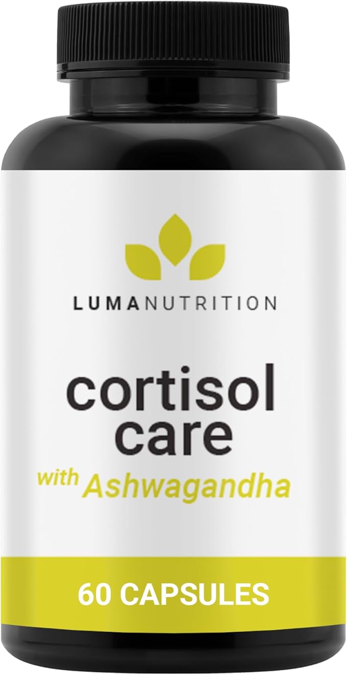 Luma Nutrition Cortisol Supplement - Cortisol Manager - Ashwagandha + L-Theanine - Cortisol Supplements for Women - 60 Capsules