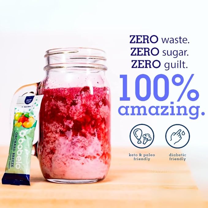 BOBELO CARBONATION Flavor Packets - Trial Pack, 3 of Each Flavor, Tropical Bliss, Mountain Berries, Lavender Lemonade & Orchard Breeze, Self Carbonating Hydration Electrolyte Drink Mix, Real Fruit