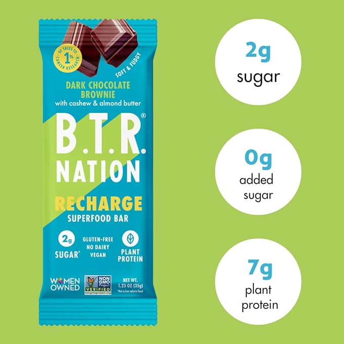 B.T.R. Nation Superfood Keto Protein Bars, Plant Based Vegan - Chocolate Lover's Super Pack | 24 Pack | Low Carb Food, Low Calorie, Gluten Free, No Sugar Alcohols, Boosted with Superfoods