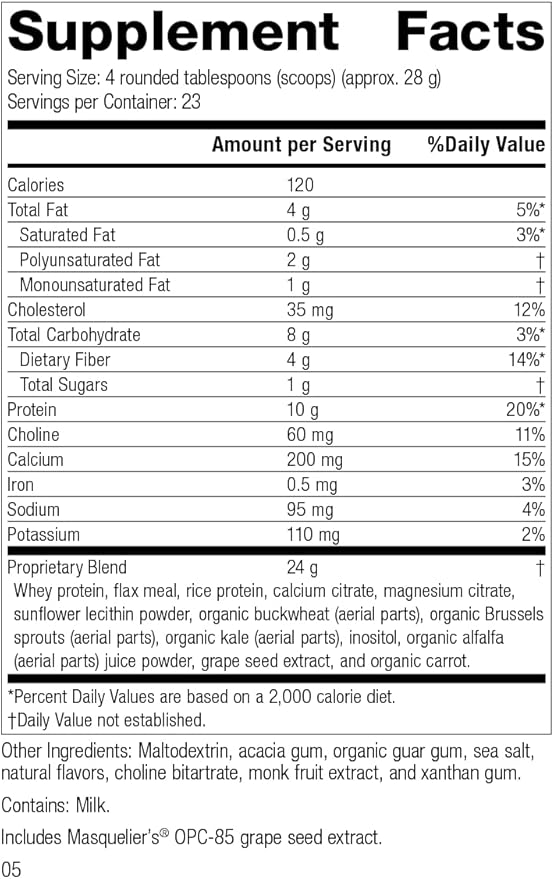 Standard Process Inc. Complete Vanilla-Whole Food Nutrition with Amino Acids,Immune Support,Antioxidant Support with Rice Protein,Grapeseed Extract, Choline-Vegetarian,Vanilla-23 Ounce,23 Servings