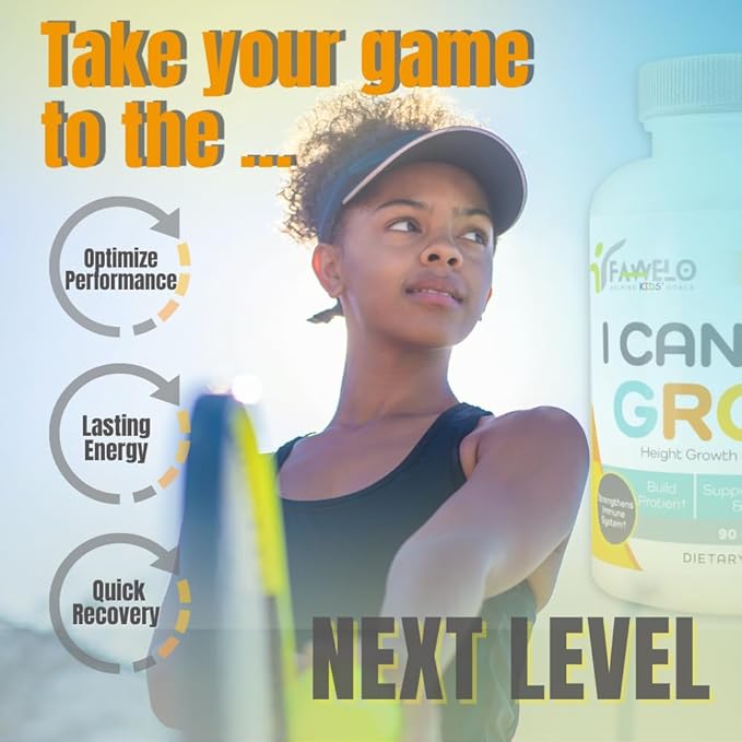 I Can Grow Height Growth Supplement for Kids & Teens | Supports Natural Growth & Bone Health with L arginine, Vitamin D Maximizer for true height | Kids Vitamins Multivitamin | Vitaminas Para Niños