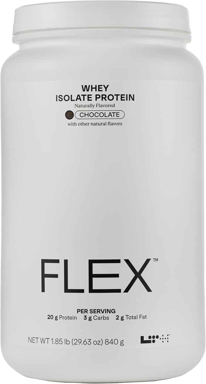 LTH Flex Whey Protein Isolate - Lactose-Free Protein Powder - for Post-Workout Recovery - Low Fat, No Sugar & Low Carb - Chocolate, 30 Servings