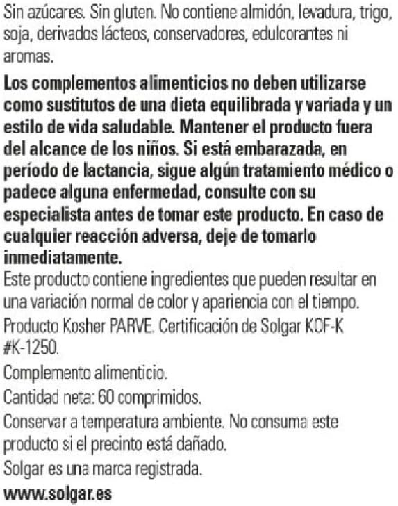 Solgar L-Carnitine 500 mg - 60 Tablets - Non-GMO, Vegan, Gluten Free, Dairy Free, Kosher - 30 Servings