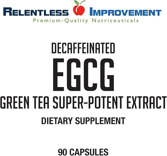 EGCG Green Tea Extract 90 Capsules 670mg Extract Per Capsule Standardized to 98%+Polyphenols 60% EgCG Very Low Caffeine