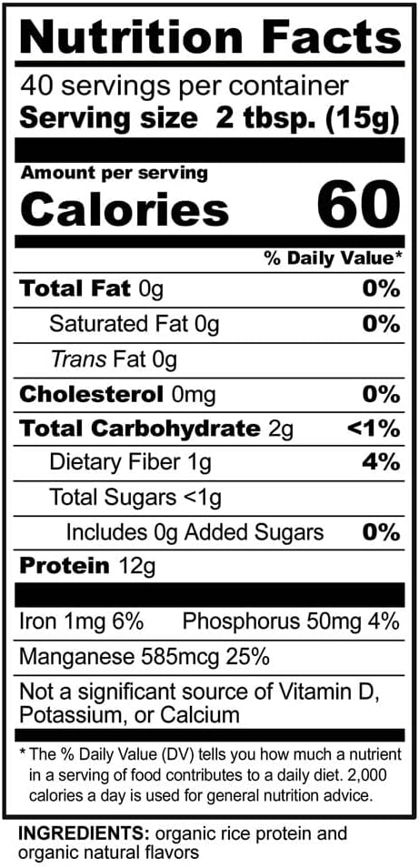 NutriBiotic Certified Organic Rice Protein Vanilla, 1 Lb. 5 Oz | Low Carbohydrate Vegan Protein Powder | Raw, Certified Kosher & Keto Friendly | Made Without Chemicals, GMOs & Gluten | Easy to Digest