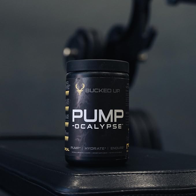 Pump-ocalypse Tropical | Nitric Oxide and L Arginine Supplement with Citrulline Malate, GlycerPump | Ultimate N.O. Booster | Lean Muscle Support for Blood Flow, Vascularity, Hydration and Endurance