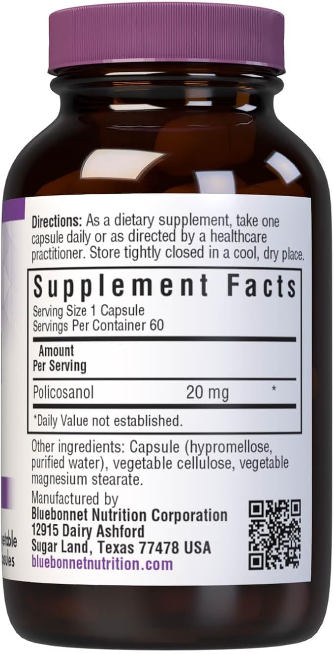 BlueBonnet Policosanol Supplement, 60 Count