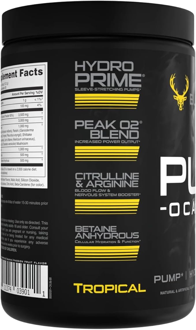 Pump-ocalypse Tropical | Nitric Oxide and L Arginine Supplement with Citrulline Malate, GlycerPump | Ultimate N.O. Booster | Lean Muscle Support for Blood Flow, Vascularity, Hydration and Endurance