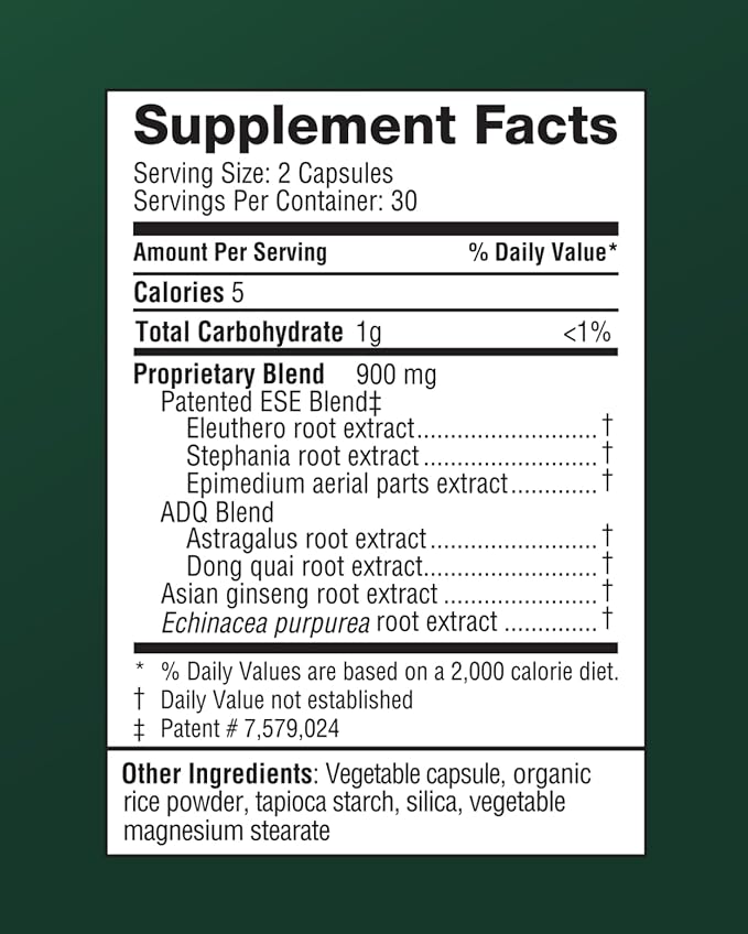 ImmuneDx Healthy Immune Boost Daily Herbal Supplement, Natural Resistance, Whole Body Defense with Echinacea & Ginseng - Vegan - 60 Capsules