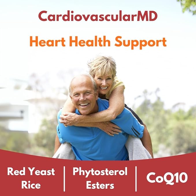 ScimeraMD® CardiovascularMD Red Yeast Rice Supplement with Phytosterol Ester and CoQ10 for Heart Health and Cholesterol Support, 60 CT