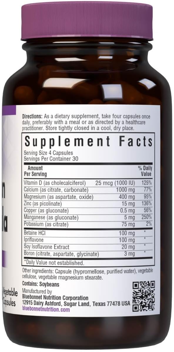 BlueBonnet Super Boron Bone Formula Vegetarian Capsules, 120 Count
