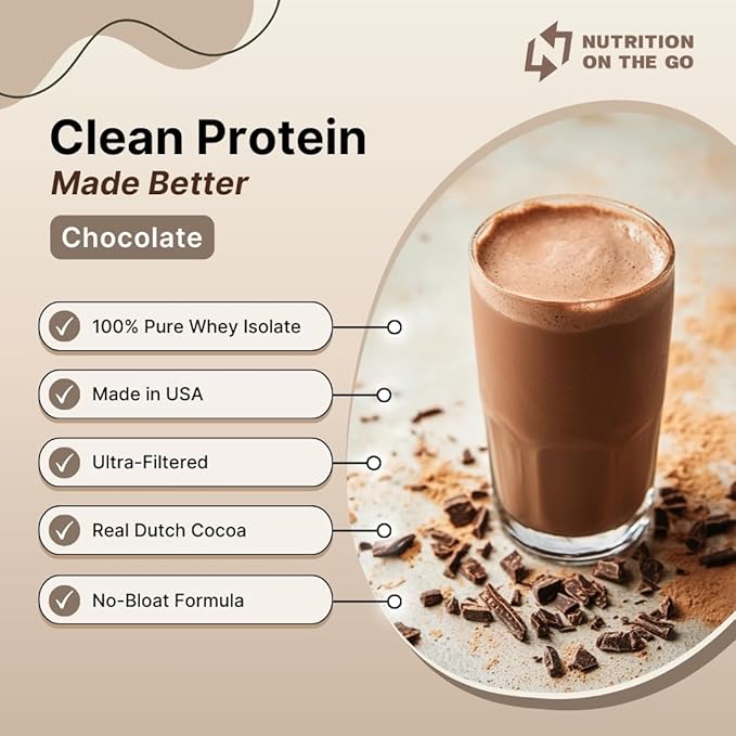 Chocolate Whey Protein Powder with Creatine – 25g Protein, 5g Creatine – Single-Serve Packets for Travel, Gym, and On The Go – Easy Mix, Gluten-Free (6-Pack)