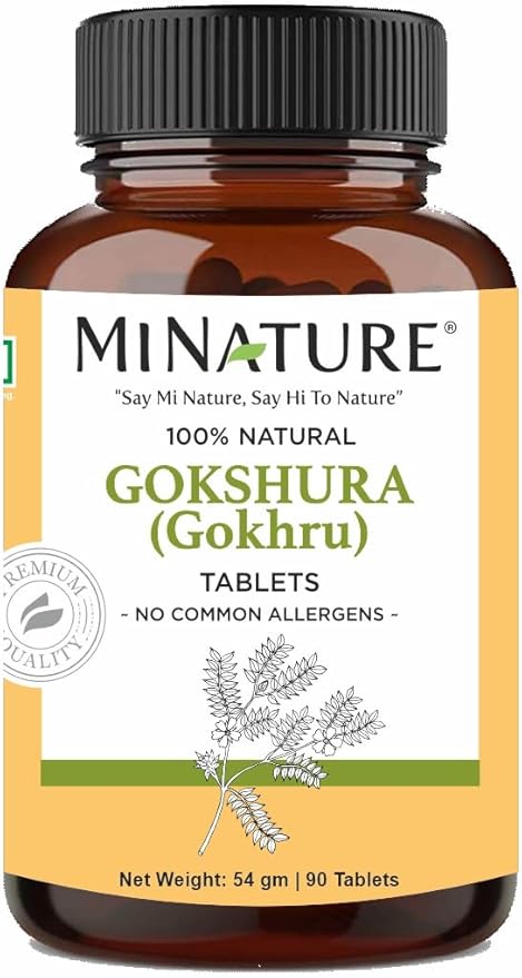 minature Gokshura (Tribulus Terrestris) Tablets - Pure Plant Based Herbal Supplement | Natural & Gluten Free | 90 Count, 45 Day Supply